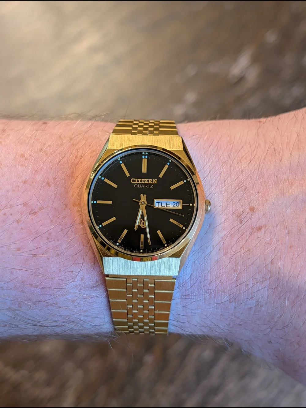 Vintage Citizen Quartz 1980s Near Mint Running
